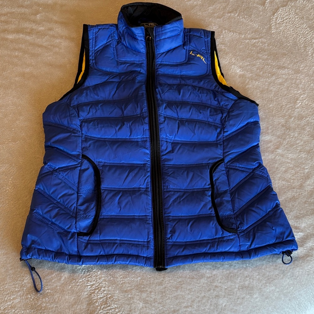 Lauren Ralph Lauren Women’s Active Puffer Down Feather Vest Zip Front Size S EUC